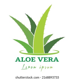 aloe vera icon. Flat color illustration for logo, symbol, label, sticker and creative design