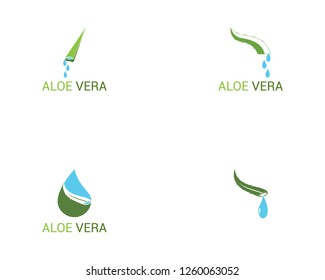 Aloe vera icon logo template