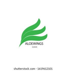 aloe vera icon logo vector