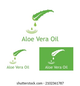 Aloe vera icon logo vector illustration 