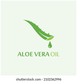 Aloe vera icon logo vector illustration 