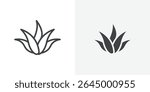 aloe vera icon Outline vector sign