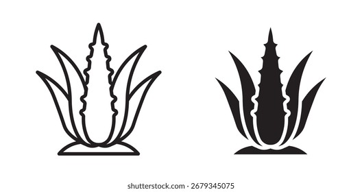 Aloe Vera Ikonensatz, Vektorgrafik .
