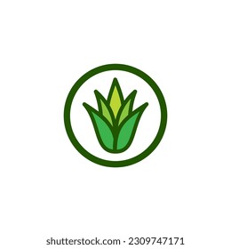 Icono de Áloe Vera o vector de signos Aloe Vera aislado en estilo plano. Icono de Mejor Aloe Vera para el elemento de diseño de empaquetado de productos. Signo de Aloe Vera simple para el elemento de diseño del embalaje.