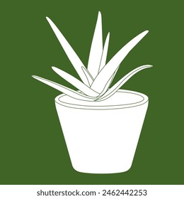 Aloe Vera Icon Vektorillustration Symbol Design