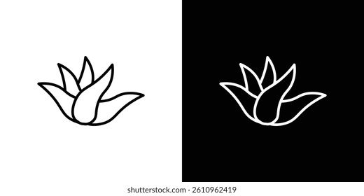 Aloe vera icon Vector isolated outline drawing.