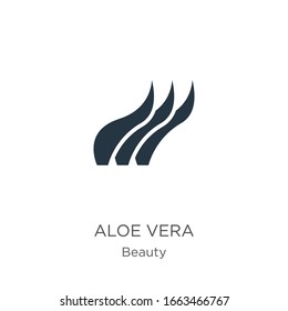 Aloe vera icon vector. Trendy flat aloe vera icon from beauty collection isolated on white background. Vector illustration can be used for web and mobile graphic design, logo, eps10