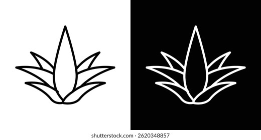 Vector de ícono de aloe vera para Web y App móvil. Símbolo aislado.