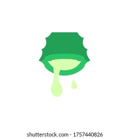 Aloe vera juice leaf icon. Simple color vector elements of healing plant icons for ui and ux, website or mobile application
