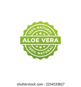 aloe vera label or aloe vera seal vector isolated on white background. Labels for products containing natural aloe vera. Best aloe vera stamp or seal vector, perfect for natural products.