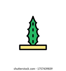 Aloe vera leaf icon. Simple color with outline vector elements of healing plant icons for ui and ux, website or mobile application