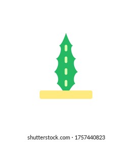 Aloe vera leaf icon. Simple color vector elements of healing plant icons for ui and ux, website or mobile application