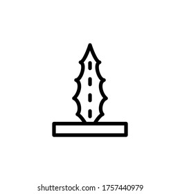 Aloe vera leaf icon. Simple line, outline vector elements of healing plant icons for ui and ux, website or mobile application