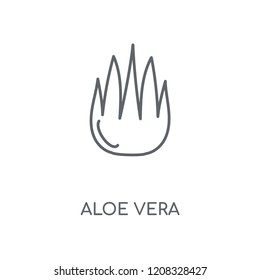 Aloe vera linear icon. Aloe vera concept stroke symbol design. Thin graphic elements vector illustration, outline pattern on a white background, eps 10.