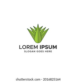 Aloe vera logo design. herbal plant logo