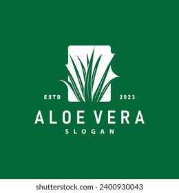 Diseño del logotipo de Aloe Vera Ilustración simple Salud Plantas vegetales de hierbas