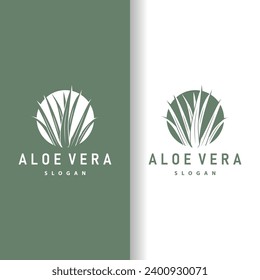 Diseño del logotipo de Aloe Vera Ilustración simple Salud Plantas vegetales de hierbas