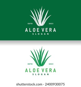 Diseño del logotipo de Aloe Vera Ilustración simple Salud Plantas vegetales de hierbas