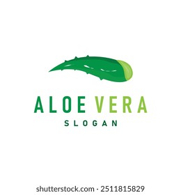 Aloe Vera Logo Design Simple Illustration Health Herbal Plant Grass