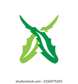 Aloe Vera Logo, Green Plant Health Design, Vector Illustration Symbol