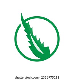 Aloe Vera Logo, Green Plant Health Design, Vector Illustration Symbol