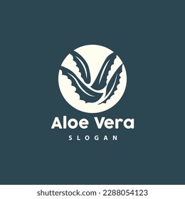Aloe Vera Logo, Herbal Plant Vector, Illustration Symbol Icon Simple Design