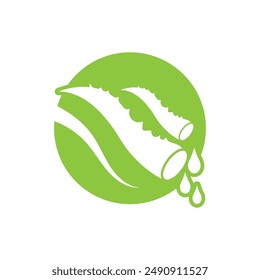 Aloe Vera logo icono diseño símbolo belleza cuidado de la piel