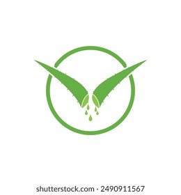 Aloe Vera logo icon design symbol beauty skin care