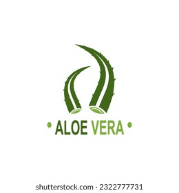 Aloe vera logo illustration template design