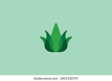 Aloe Vera Logo Illustration vector Icon Simple Design