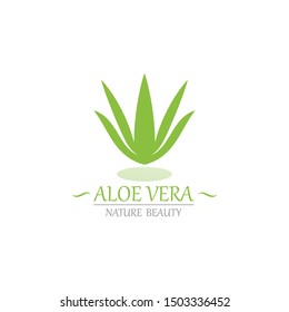 Aloe vera logo and symbol template vector