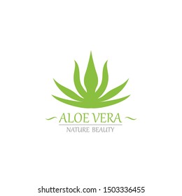 Aloe vera logo and symbol template vector