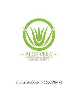 Aloe vera logo and symbol template vector