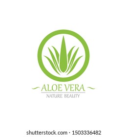 Aloe vera logo and symbol template vector