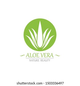 Aloe vera logo and symbol template vector
