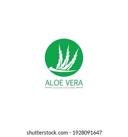 Aloe vera logo and symbol vector