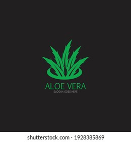 Aloe vera logo and symbol vector