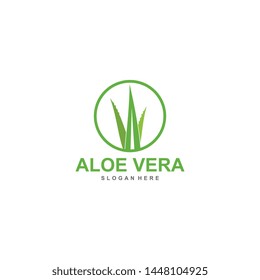 Aloe vera logo template design vector