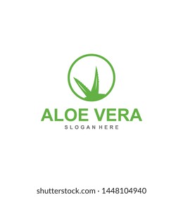 Aloe vera logo template design vector