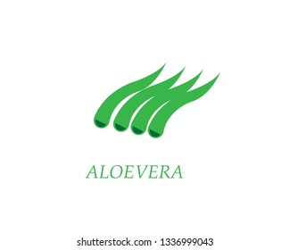 Aloe vera  logo vector illustration template - Vector - Vector

