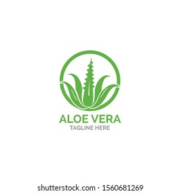 Plantilla de ilustración vectorial del logo de Aloe vera