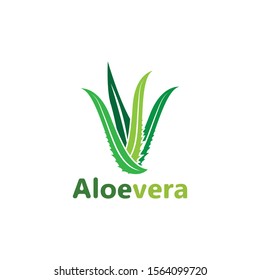 Aloe vera logo vector illustration template design