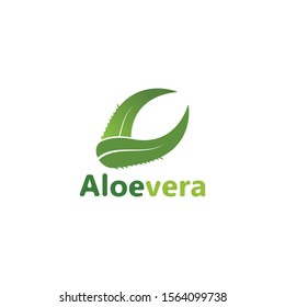 Aloe vera logo vector illustration template design
