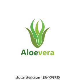 Aloe vera logo vector illustration template design