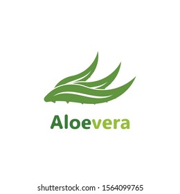 Aloe vera logo vector illustration template design