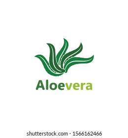 Aloe vera logo vector illustration template design