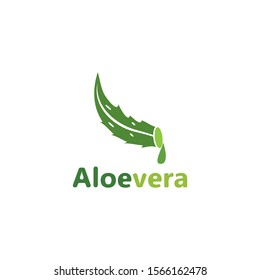 Aloe vera logo vector illustration template design