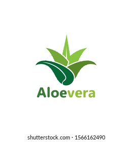 Aloe vera logo vector illustration template design