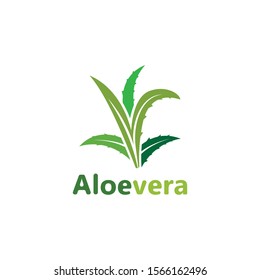 Aloe vera logo vector illustration template design