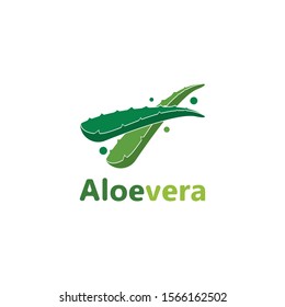 Aloe vera logo vector illustration template design